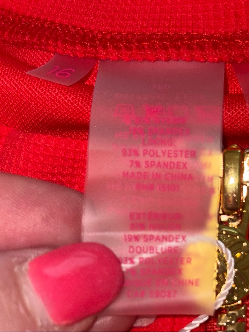 NWT Lilly Pulitzer UPF 50+ Randee Rashguard One Piece Swimsuit Rococo Red 16 - Picture 9 of 9